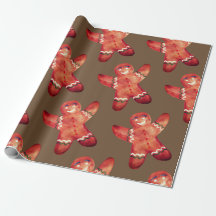 Wrapping Paper Gingerbrot Man