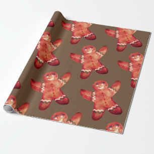 Wrapping Paper Gingerbrot Man Geschenkpapier