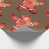 Wrapping Paper Gingerbrot Man Geschenkpapier (Ecke)