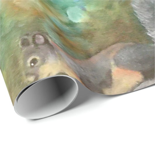 Wrapping Paper, glänzend ummantelt, 1,50 cm x 2,5  Geschenkpapier (Rolleneckpunkt)