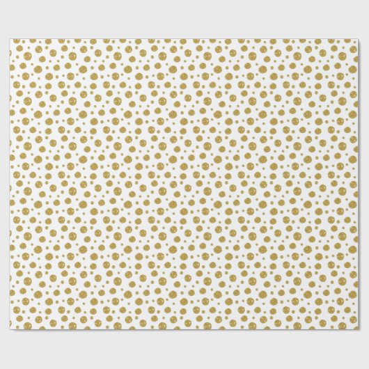 Wrapping Paper Gold Glitzer Polka Dots Geschenkpapier (Flach)
