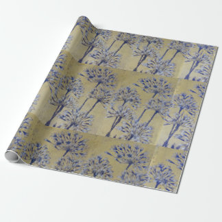 WRAPPING PAPER. GOLDEN & LAVENDER AGAPANTHUS GESCHENKPAPIER