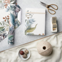 Wrapping Paper (Green and Aqua Foliage)