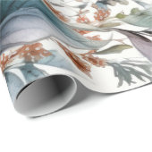 Wrapping Paper (Green and Aqua Foliage) Geschenkpapier (Rolleneckpunkt)