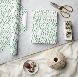 Wrapping Paper - Green Leaves Pattern Geschenkpapier
