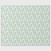 Wrapping Paper - Green Leaves Pattern Geschenkpapier (Flach)
