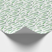 Wrapping Paper - Green Leaves Pattern Geschenkpapier (Ecke)