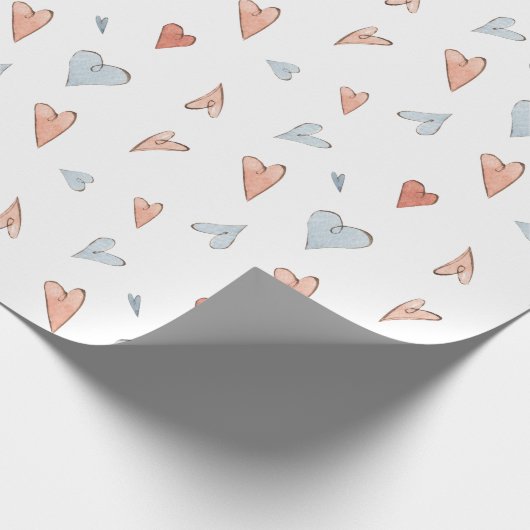 Wrapping Paper - Hearts Pattern Geschenkpapier (Ecke)