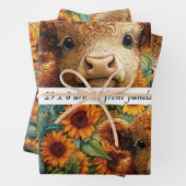 Wrapping Paper Highland Sunflower Drawer Panels  Geschenkpapier Set (Beispiel)