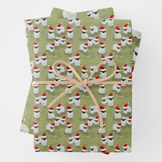 wrapping paper holiday set with charming sheep geschenkpapier set (Beispiel)