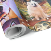 Wrapping Paper Hund Welpen Collage Foto Geschenkwr Geschenkpapier (Rolleneckpunkt)