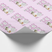 Wrapping Paper I Liebe the Wedding Cake Pink Geschenkpapier (Ecke)