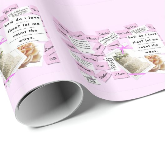 Wrapping Paper I Liebe the Wedding Cake Pink Geschenkpapier (Rolleneckpunkt)