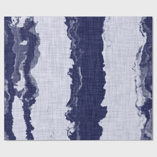 Wrapping Paper INDIGO BLUE JAPANESE DESIGN LINIE Geschenkpapier (Flach)