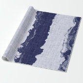 Wrapping Paper INDIGO BLUE JAPANESE DESIGN LINIE Geschenkpapier (Ungerollt)