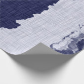 Wrapping Paper INDIGO BLUE JAPANESE DESIGN LINIE Geschenkpapier (Ecke)