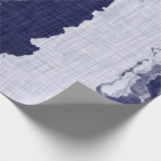 Wrapping Paper INDIGO BLUE JAPANESE DESIGN LINIE Geschenkpapier (Ecke)