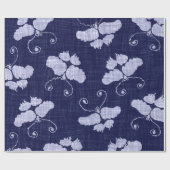 Wrapping Paper JAPANESE BLAUE BUTTERFLIS Geschenkpapier (Flach)
