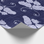 Wrapping Paper JAPANESE BLAUE BUTTERFLIS Geschenkpapier (Ecke)
