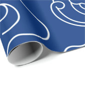 Wrapping Paper JAPANESE CLOUD PATTERN BLUE Geschenkpapier (Rolleneckpunkt)