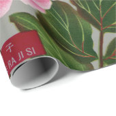 Wrapping Paper JAPANESE FLORAL PRINT PINK PEONIES Geschenkpapier (Rolleneckpunkt)