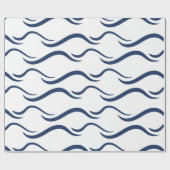 Wrapping Paper JAPANESE NAVY BLUE WAVE PATTERN Geschenkpapier (Flach)