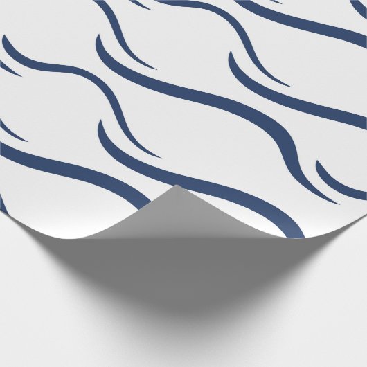 Wrapping Paper JAPANESE NAVY BLUE WAVE PATTERN Geschenkpapier (Ecke)