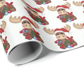Wrapping Paper - Joy Christmas Moose Geschenkpapier (Rolleneckpunkt)