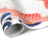 Wrapping Paper KOI FISH AND WAVE PATTERN Geschenkpapier (Rolleneckpunkt)