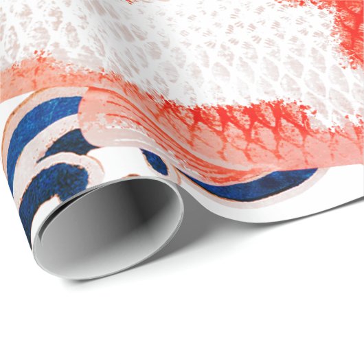 Wrapping Paper KOI FISH AND WAVE PATTERN Geschenkpapier (Rolleneckpunkt)