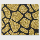 Wrapping Paper Kuh Gold Muster Geschenkpapier (Flach)
