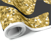 Wrapping Paper Kuh Gold Muster Geschenkpapier (Rolleneckpunkt)