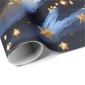 Wrapping Paper – Luxury Celestial Moon Phases Geschenkpapier (Rolleneckpunkt)