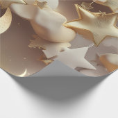 Wrapping Paper – Luxury Creamy Celestial Moon Gift Geschenkpapier (Ecke)