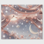 Wrapping Paper – Luxury Marble White Celestial Moo Geschenkpapier (Flach)