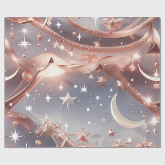 Wrapping Paper – Luxury Marble White Celestial Moo Geschenkpapier
