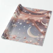 Wrapping Paper – Luxury Marble White Celestial Moo Geschenkpapier (Ungerollt)