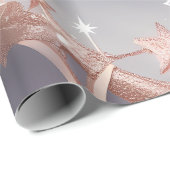 Wrapping Paper – Luxury Marble White Celestial Moo Geschenkpapier (Rolleneckpunkt)
