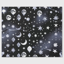 Wrapping Paper - Luxury Onyx Celestial Moon Geschenkpapier