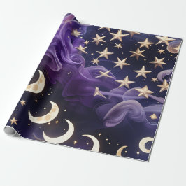 Wrapping Paper – Luxury Royal Amethyst Celestial Geschenkpapier