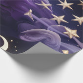 Wrapping Paper – Luxury Royal Amethyst Celestial Geschenkpapier (Ecke)