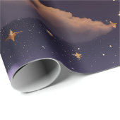 Wrapping Paper – Luxury Smoky Celestial Moon Geschenkpapier (Rolleneckpunkt)