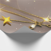 Wrapping Paper – Luxury Topaz Yellow Celestial Geschenkpapier (Ecke)
