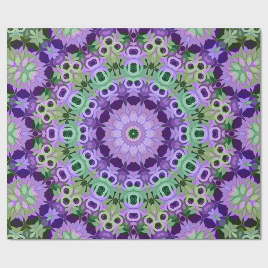 Wrapping Paper Mandala rundes Muster Kaleidoskop Geschenkpapier (Flach)