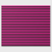 Wrapping Paper (Medium Hot Pink) mit schwarzem Str Geschenkpapier (Flach)