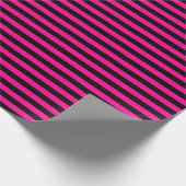 Wrapping Paper (Medium Hot Pink) mit schwarzem Str Geschenkpapier (Ecke)