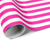 Wrapping Paper (Medium Hot Pink) mit weißem Streif Geschenkpapier (Rolleneckpunkt)
