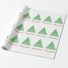 Wrapping Paper - Merry Xmas Tree Geschenkpapier