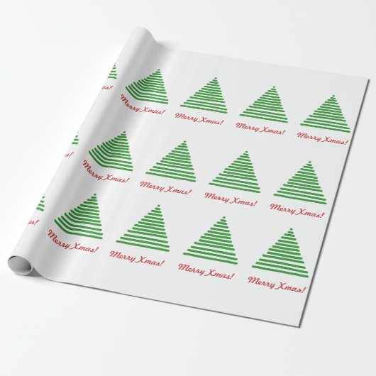 Wrapping Paper - Merry Xmas Tree Geschenkpapier (Ungerollt)