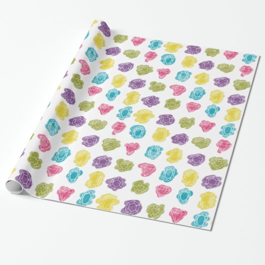Wrapping Paper mit farbigen Diamanten Geschenkpapier (Ungerollt)